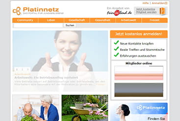 Vorschau Platinnetz Login